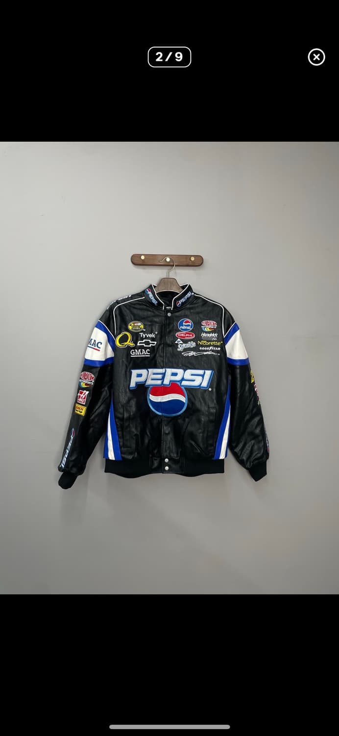 펩시 레이싱 자수패치 블랙 레더자켓 A3397 상품이미지2