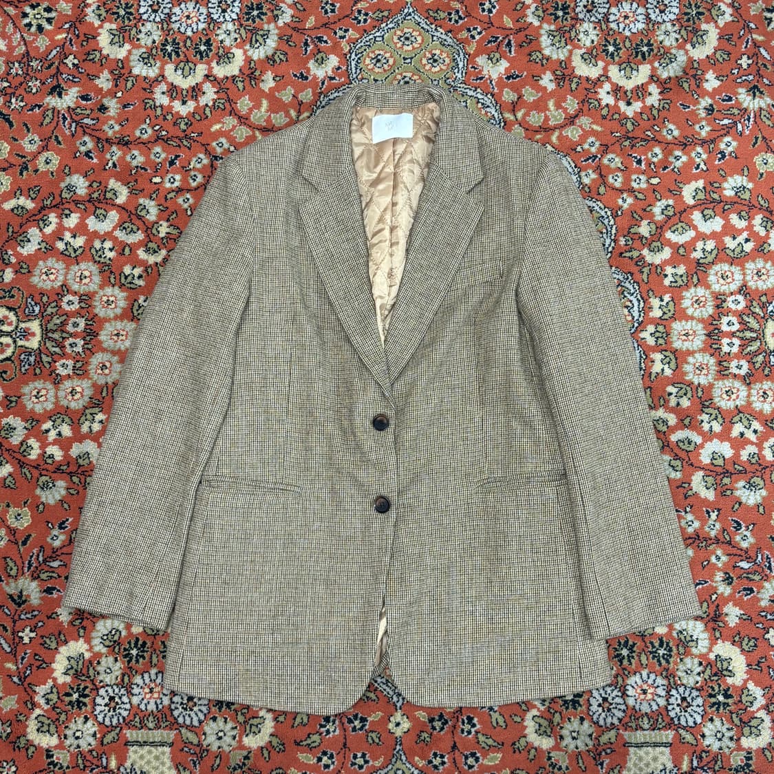 [FREE] 메모 여성 오버핏 베이지 울 블레이저 상품이미지1