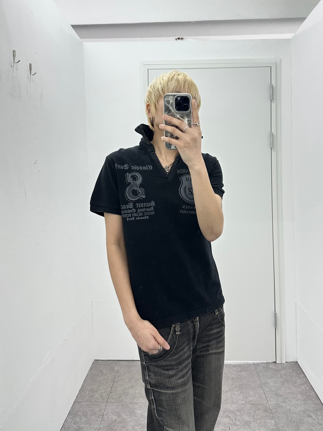 JPN Gothic Silver Printing Punk Pk Tee 상품이미지1