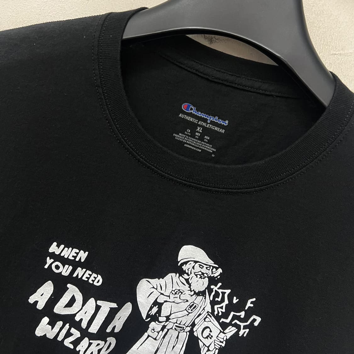 USA 빈티지 챔피온 A DATA WIZARD 반팔티 2XL 상품이미지3