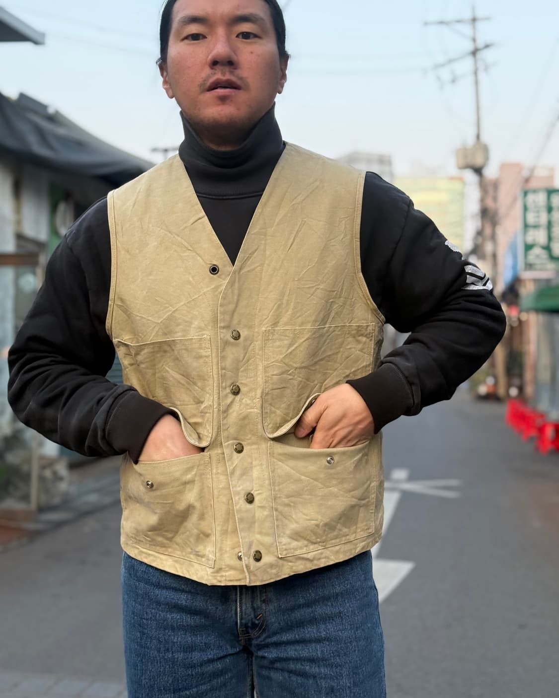 80-90‘s 필슨 캔버스 베스트 40-42 상품이미지7