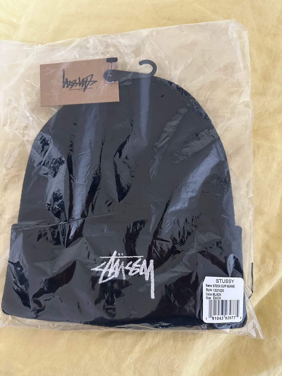 스투시 스톡 커프 비니 블랙 상품이미지1