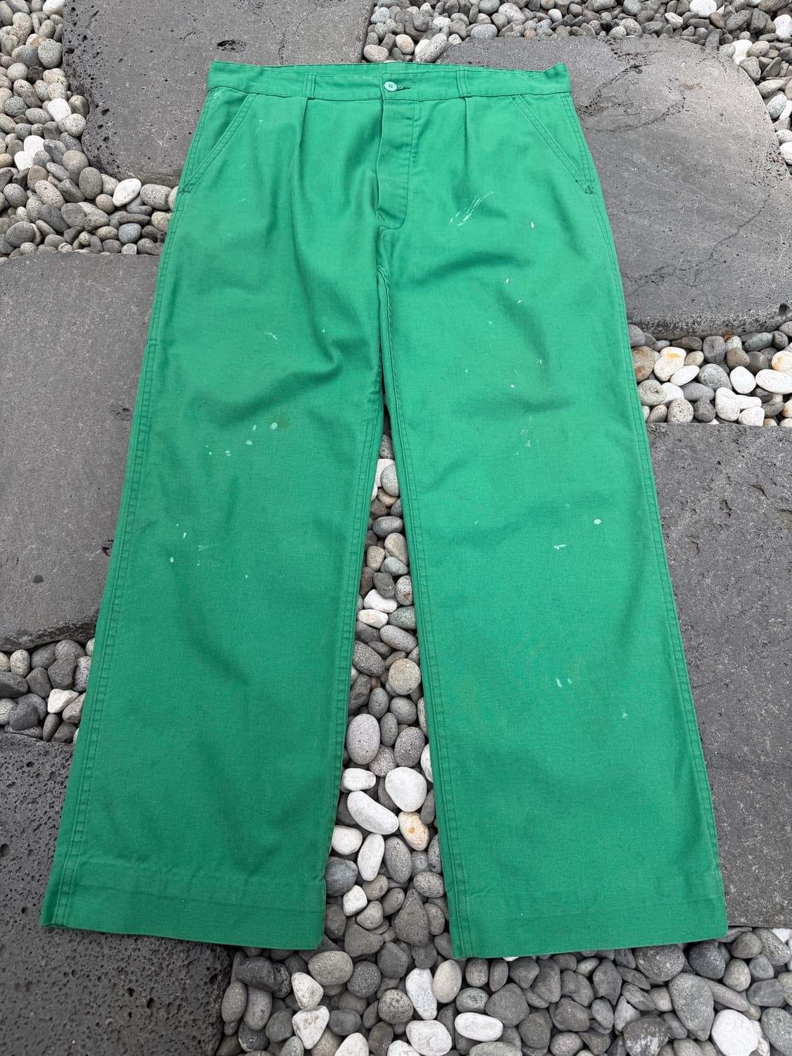 80s Le BEAU-FORT DISTRESSED 페인트 프렌치워크팬츠 상품이미지1