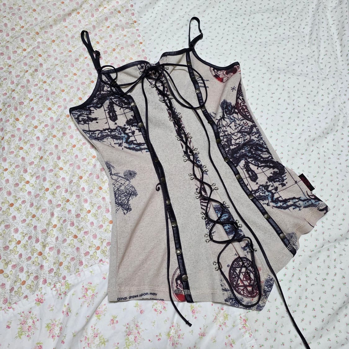 오즈온 레이스업 코르셋 오리엔탈 스트링 슬리브리스 상품이미지6