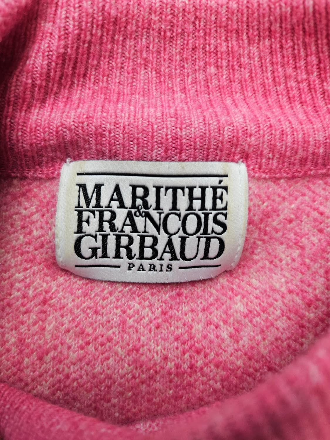 마리떼 프랑소와 저버 핑크 니트 크롭탑 S 상품이미지3