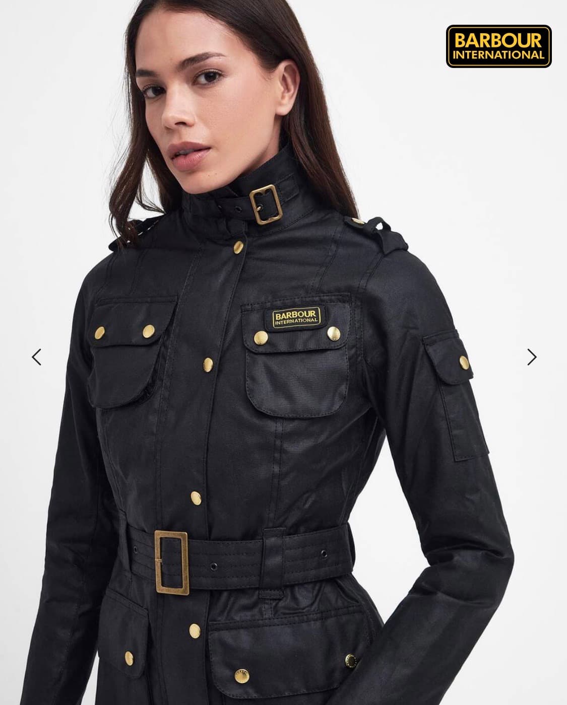 바버 인터네셔널 왁스 자켓 블랙[UK 8] 상품이미지3