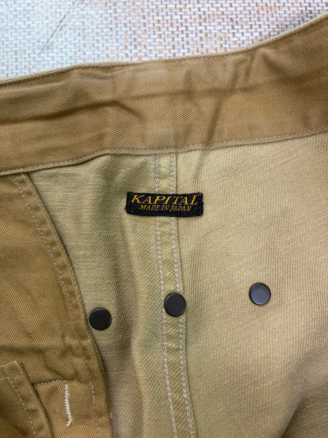 캐피탈 헤비 드릴 점보 카고 팬츠 베이지 2 사이즈 상품이미지5