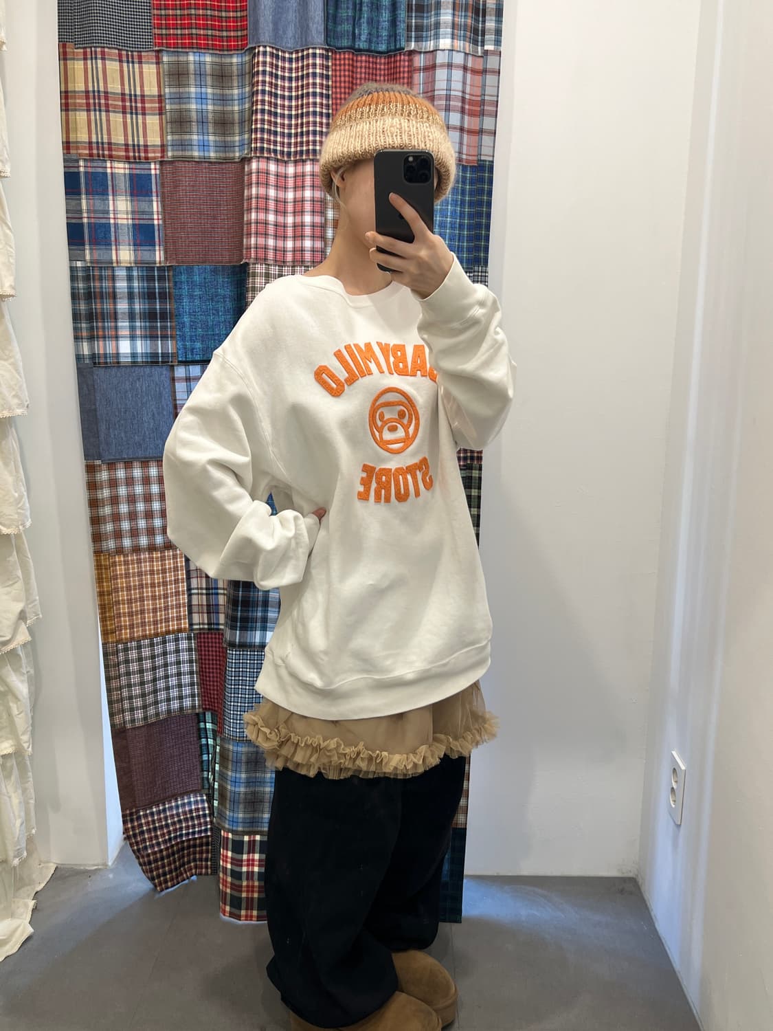 베이프 베이비 마일로 맨투맨 상품이미지3