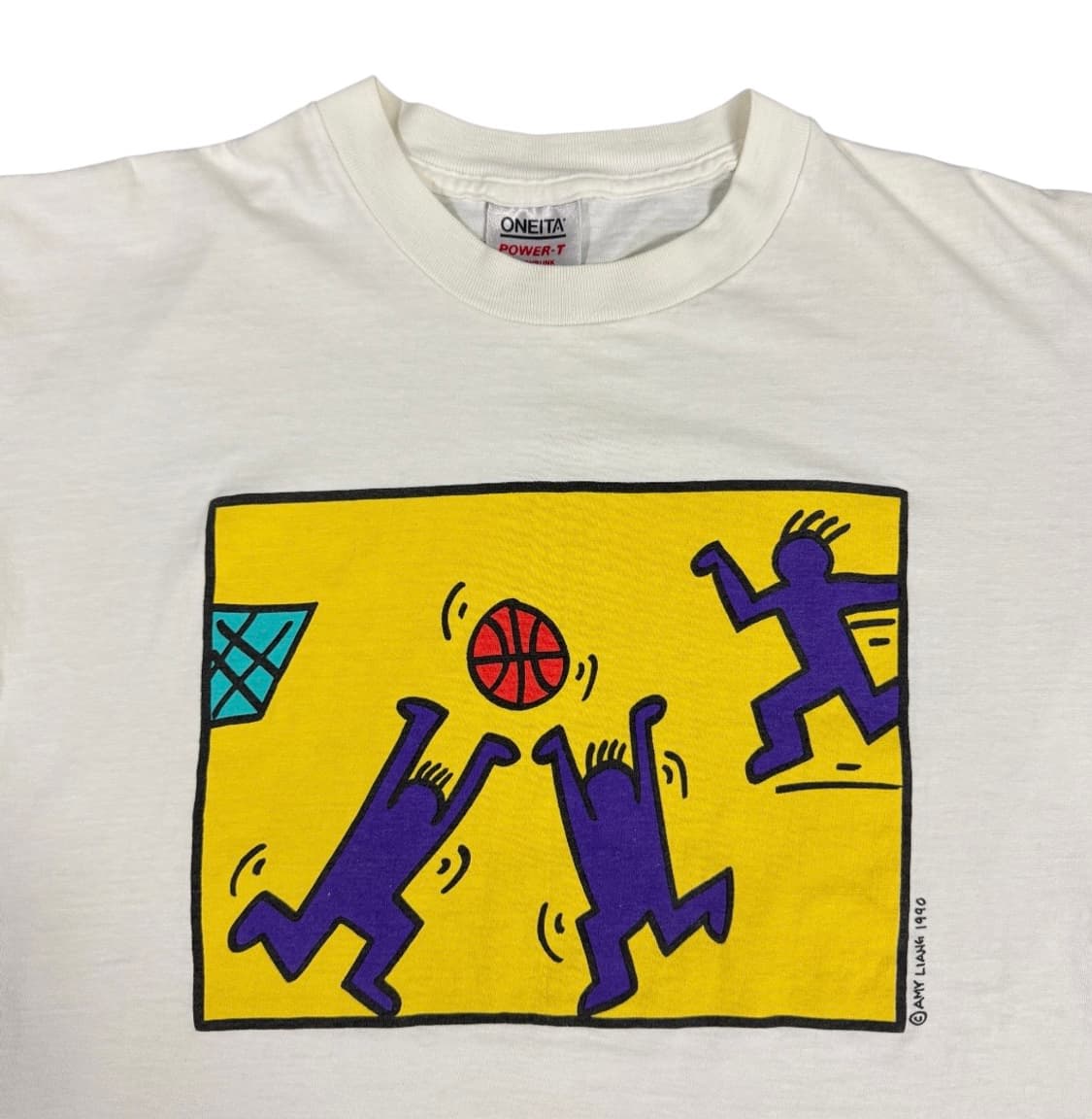 빈티지 90s Amy Liang Basketball 팝아트 티셔츠 상품이미지3
