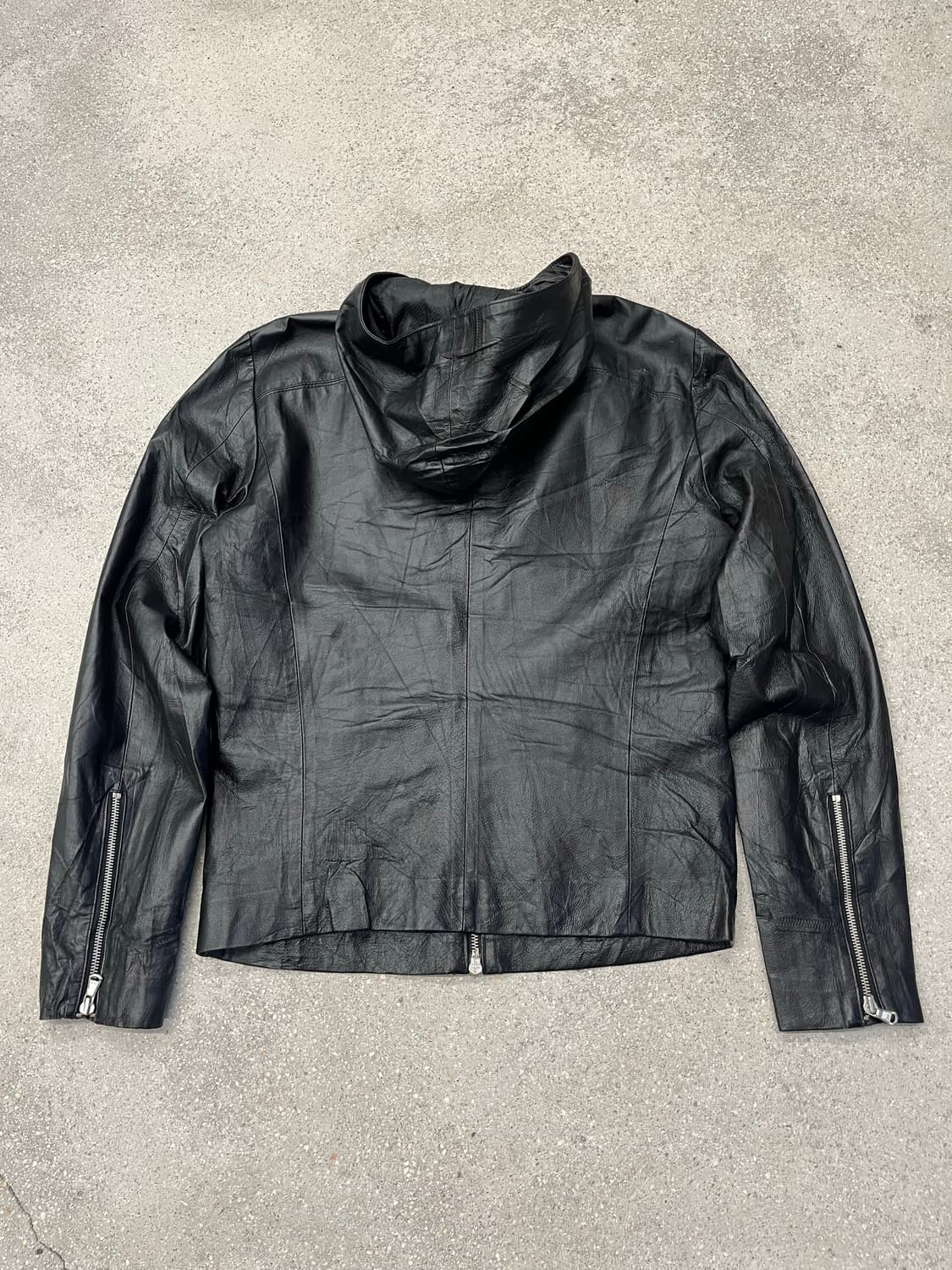 Urban Research 후드 가죽 자켓 상품이미지4