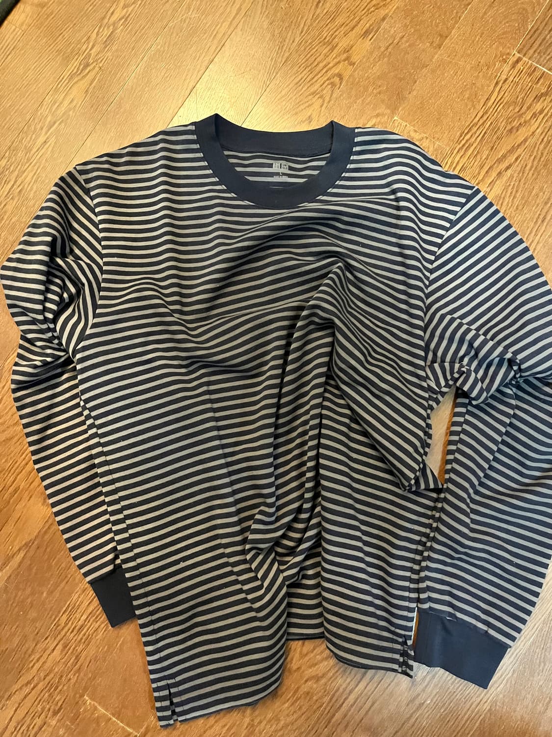 유니클로 AIRism코튼스트라이프T 상품이미지1