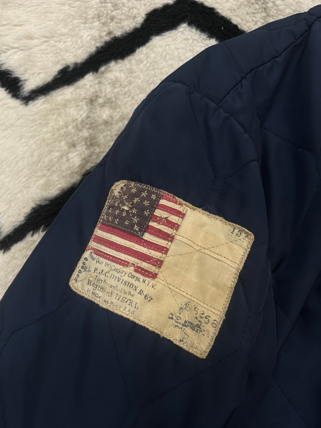 [S]폴로진스 오버핏 퀄팅 블루종 자켓/네이비 상품이미지4