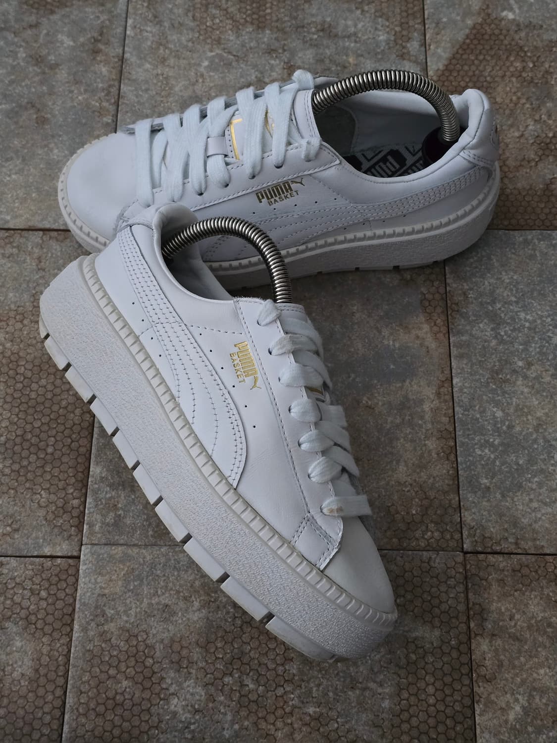 (220)푸마 바스켓 플랫폼 트레이스 화이트 상품이미지9