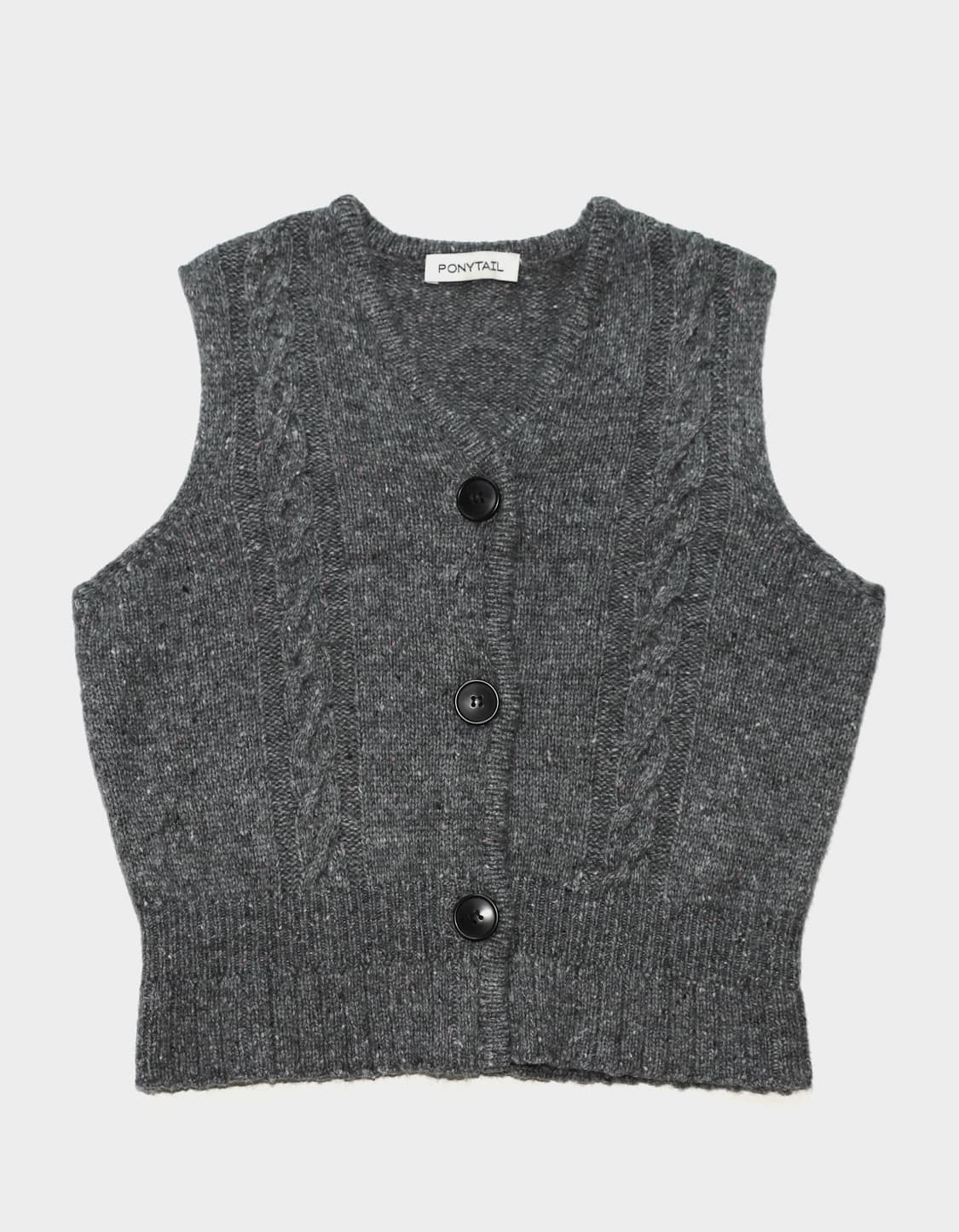 Ponytail 포니테일  knit vest 니트 베스트 상품이미지1