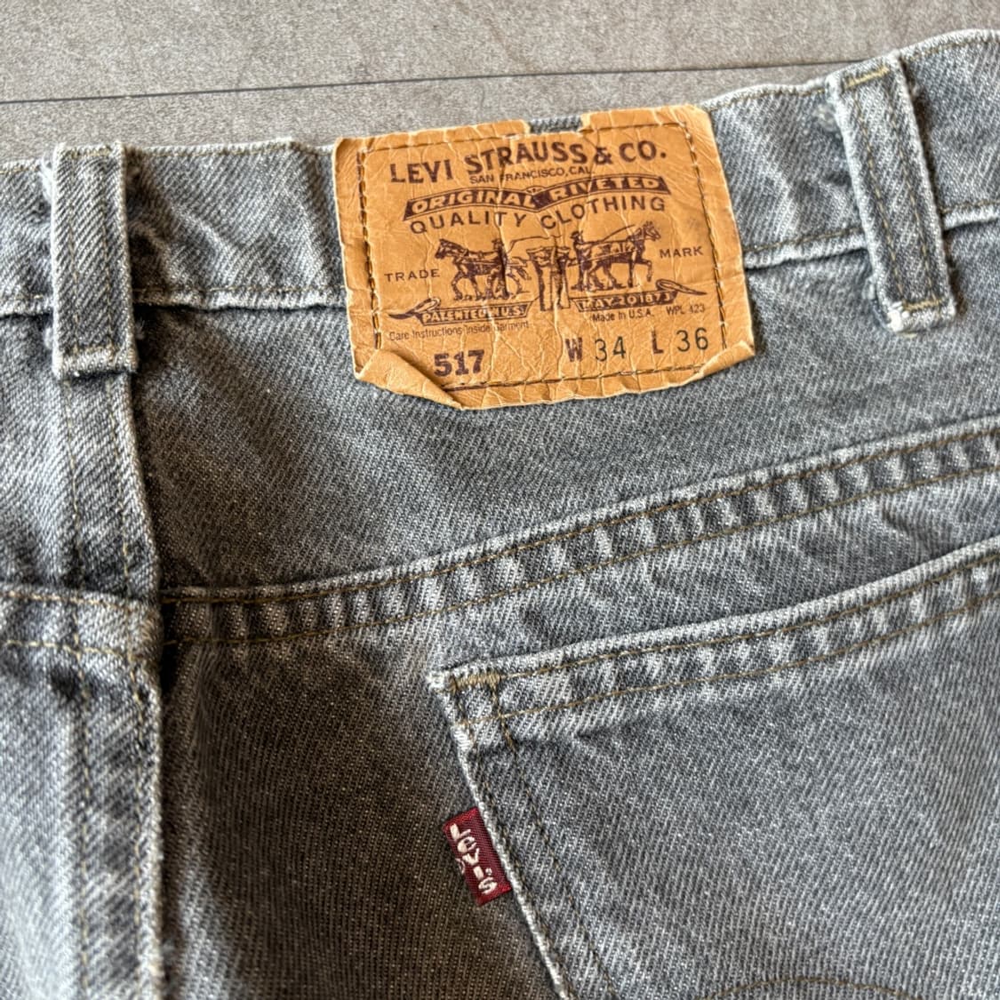 95년 미국 생산 리바이스 517 그레이 청바지  상품이미지10