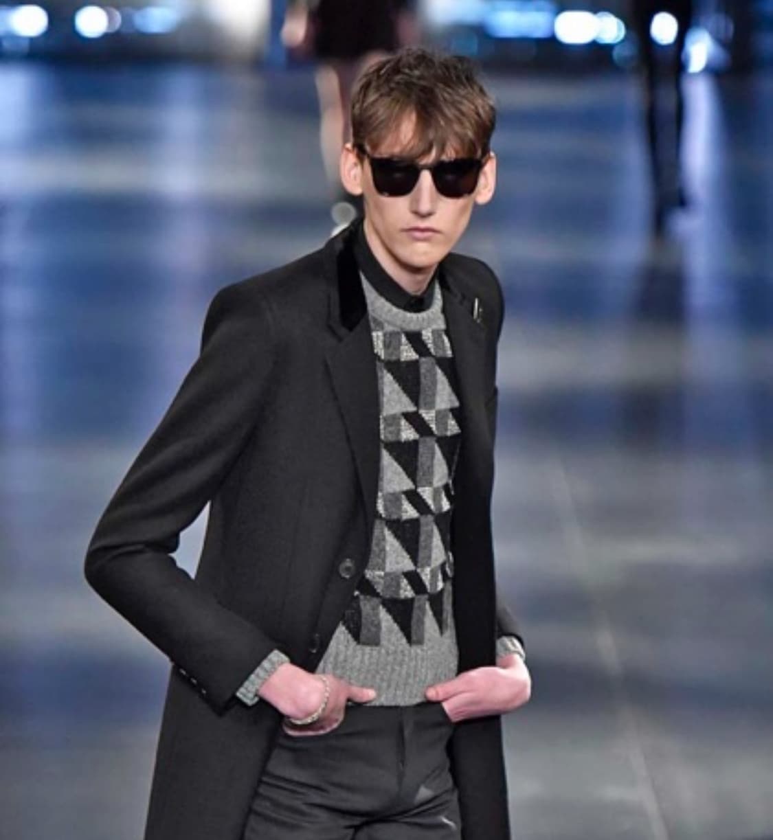 생로랑 FW15 지오메트릭 은사 니트 상품이미지1
