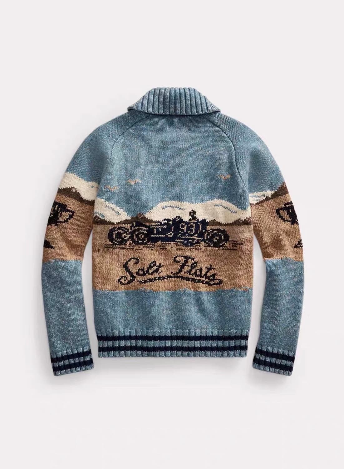 rrl 인타르시아 모토 니트 가디건 L 상품이미지2