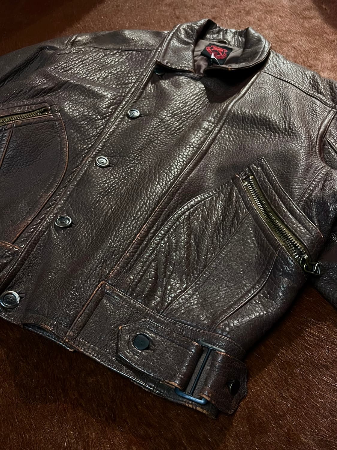 빈티지 양가죽 레더자켓 상품이미지7