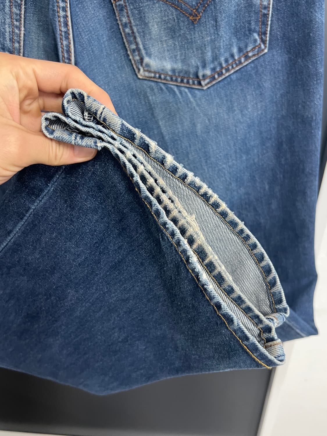 00s Levis 리바이스 508 레귤러 테이퍼 데님 팬츠 상품이미지4