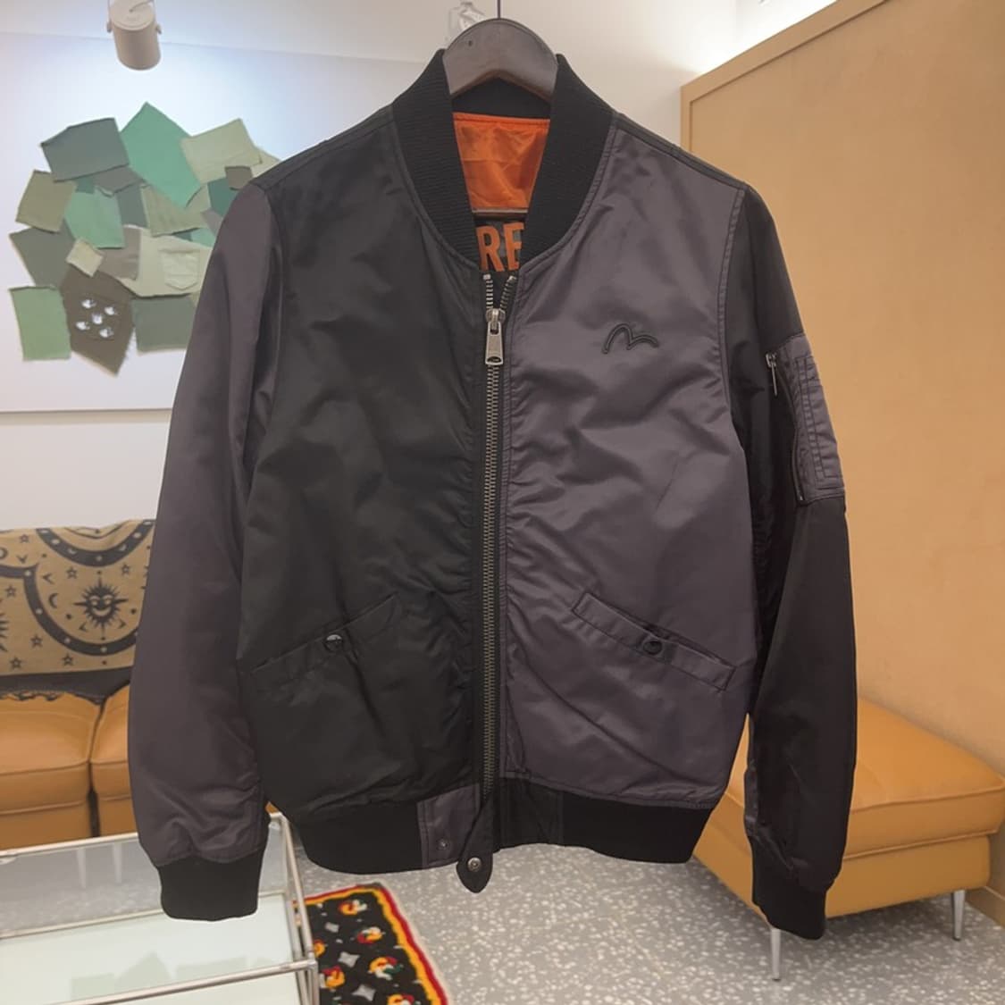 에비수 배색 블루종 항공점퍼 자켓 90 C07329 상품이미지3