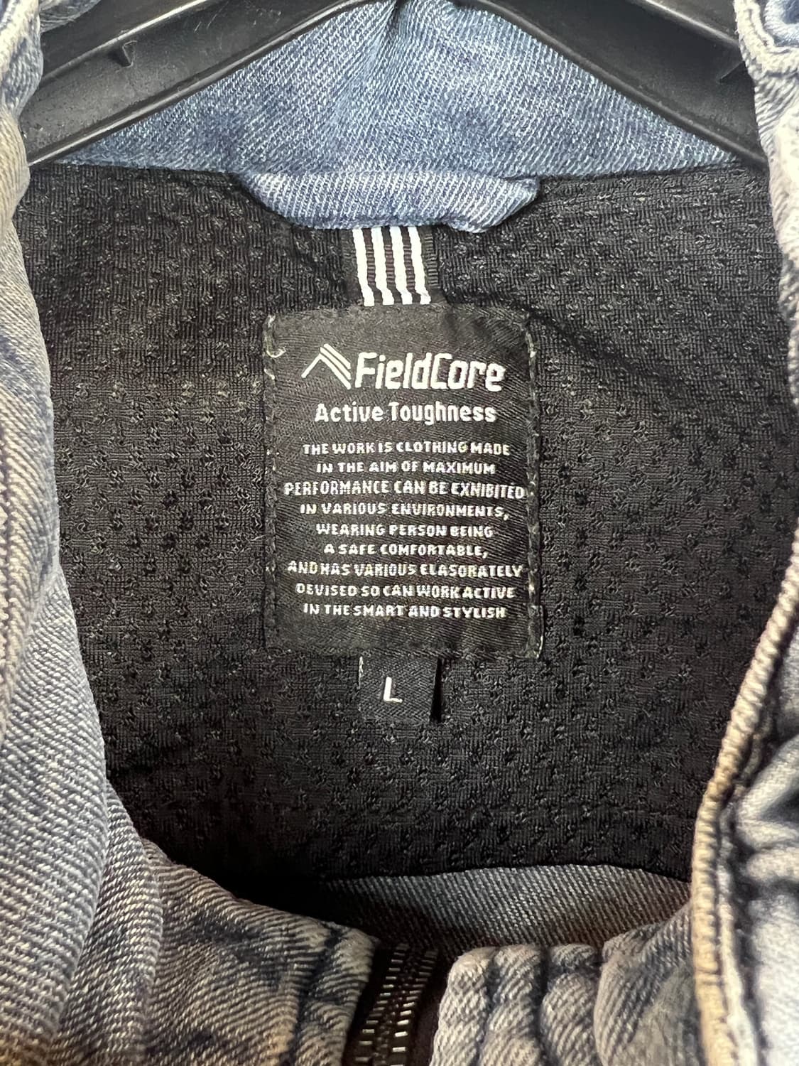 O150 FieldCore 워싱 데님 라이더 자켓 L 상품이미지3