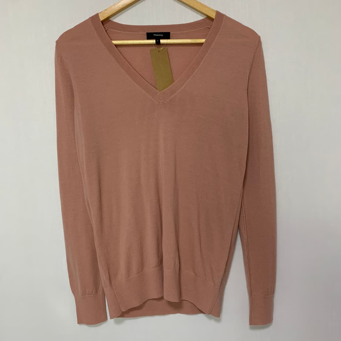 띠어리 브이넥 빈티지 인디핑크 긴팔 니트 S 상품이미지2