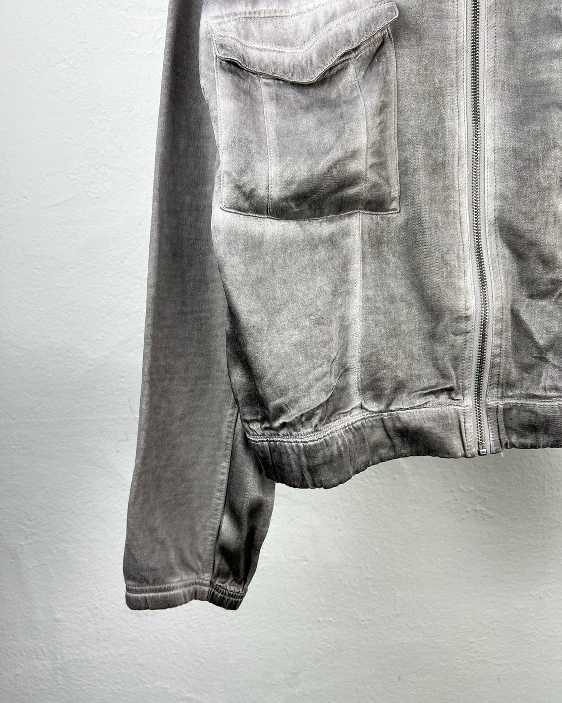 DKNY 그레이 워시드 레이온 코튼 블루종 자켓  상품이미지3