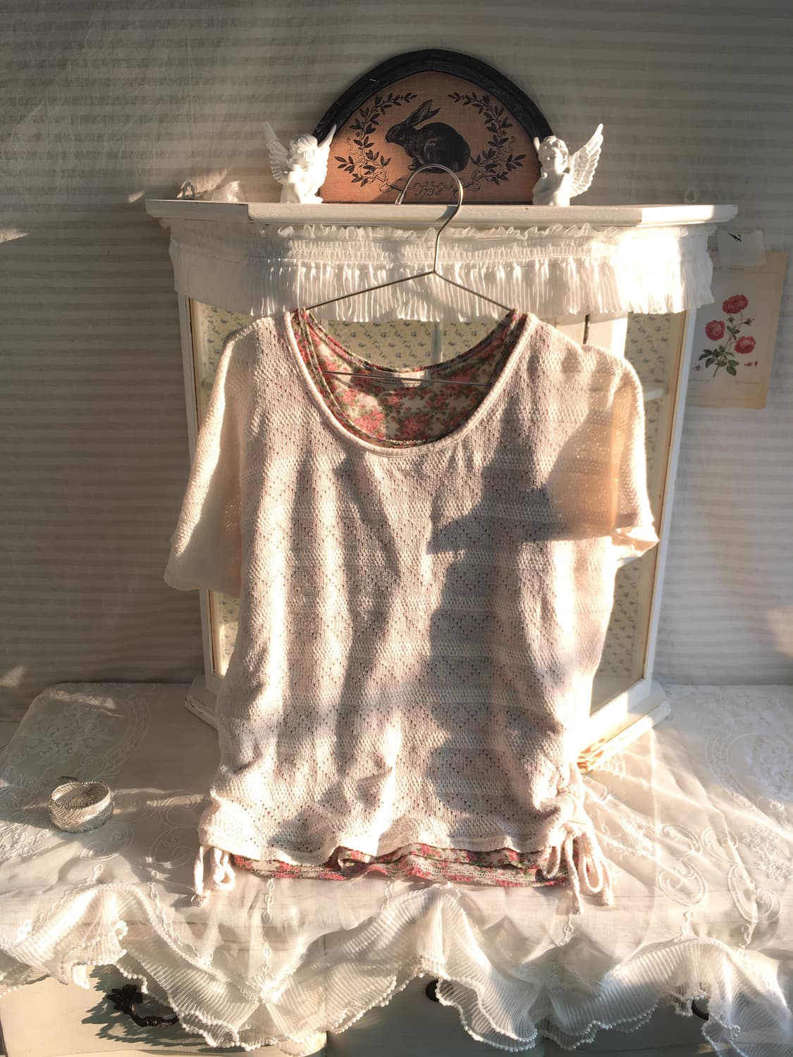 빈티지 하구미 레이어드 블라우스 상품이미지1