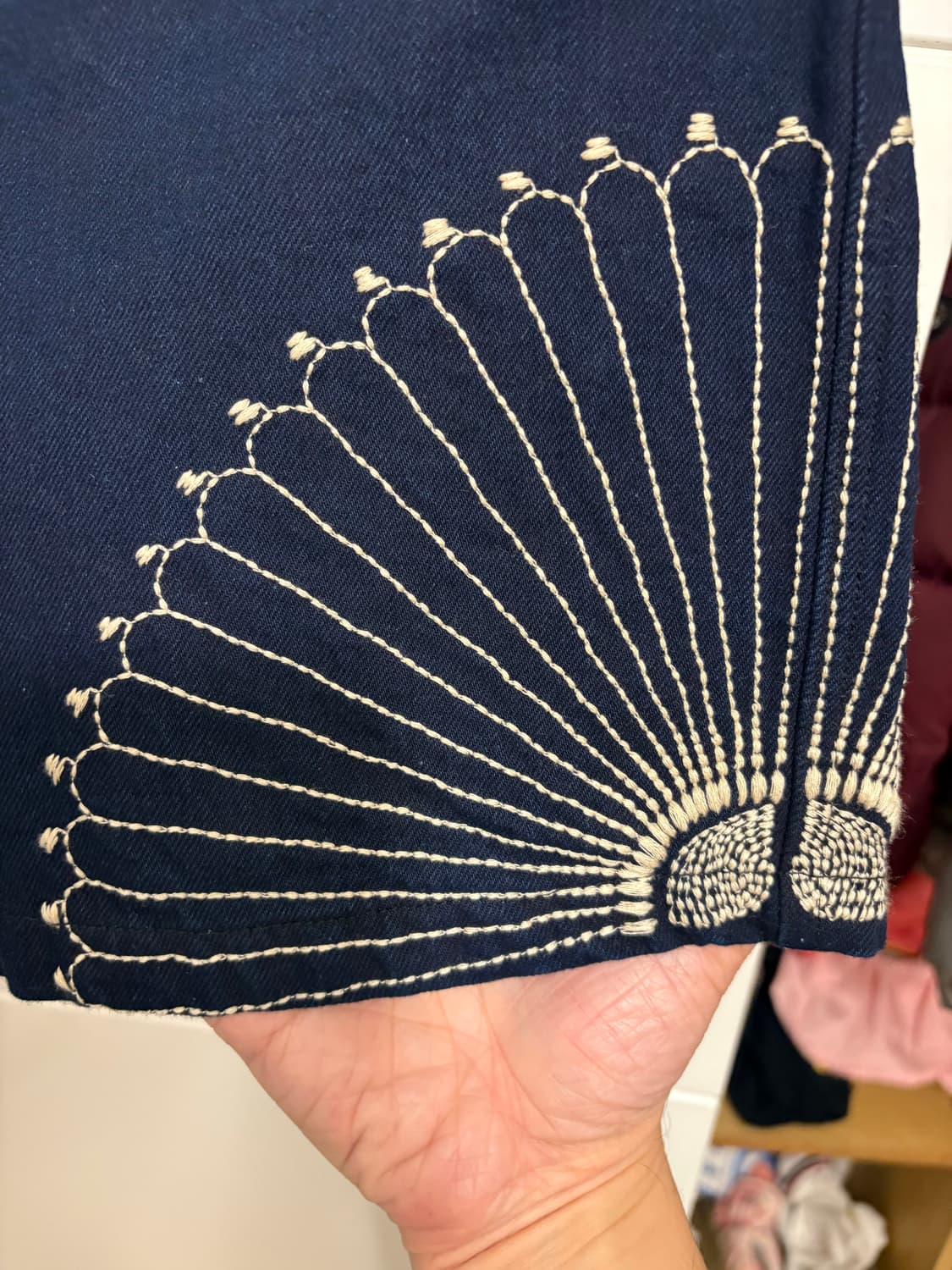 캐피탈 후로시키 자수 데님 쇼츠 상품이미지3