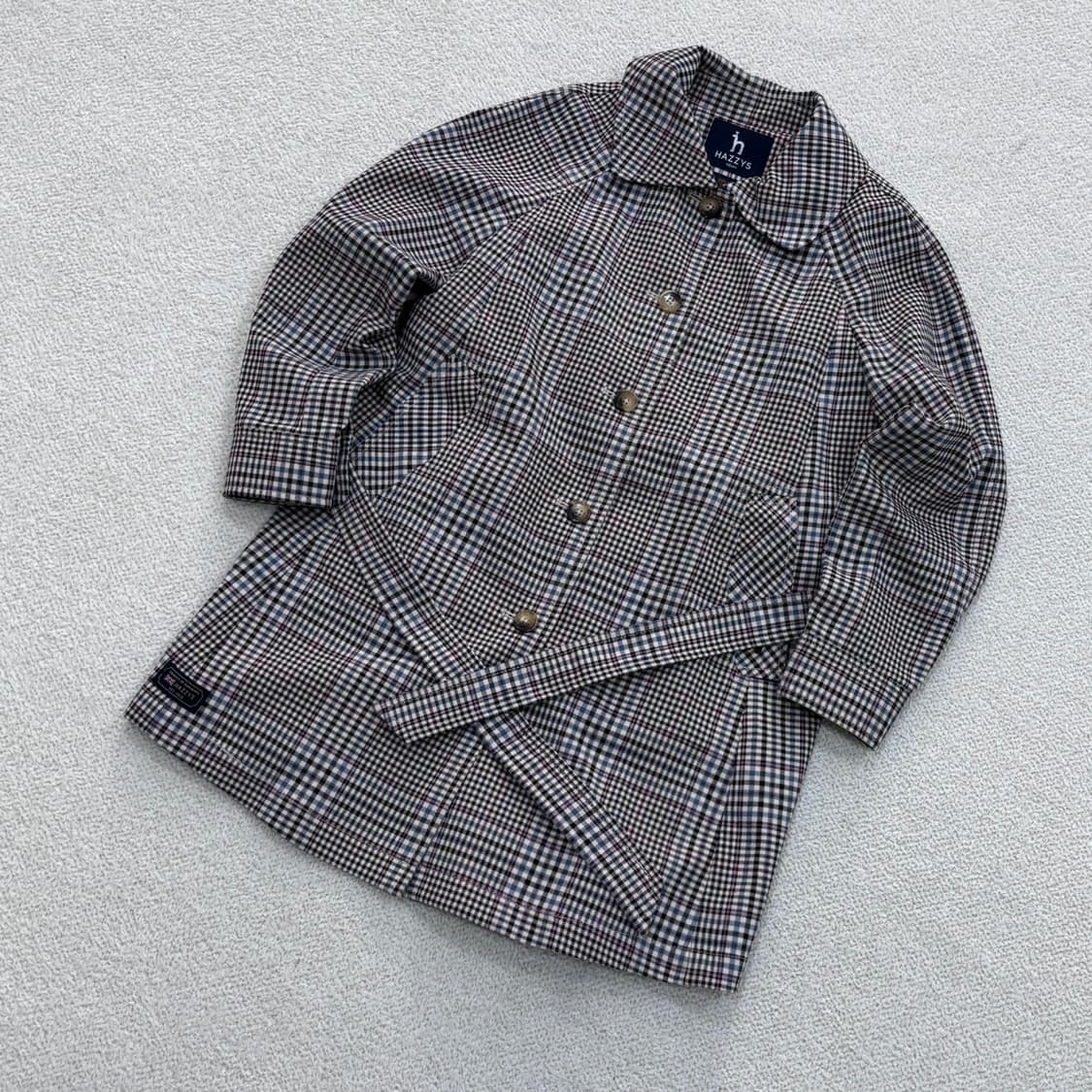 130 헤지스 키즈 체크 트렌치 코트 0423E 상품이미지1