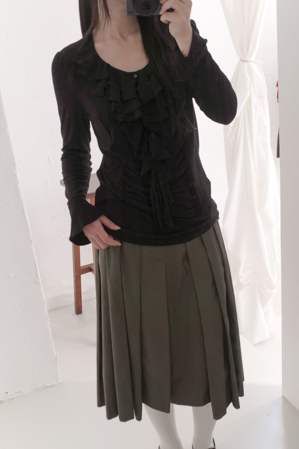 ruffle shirring T  상품이미지6
