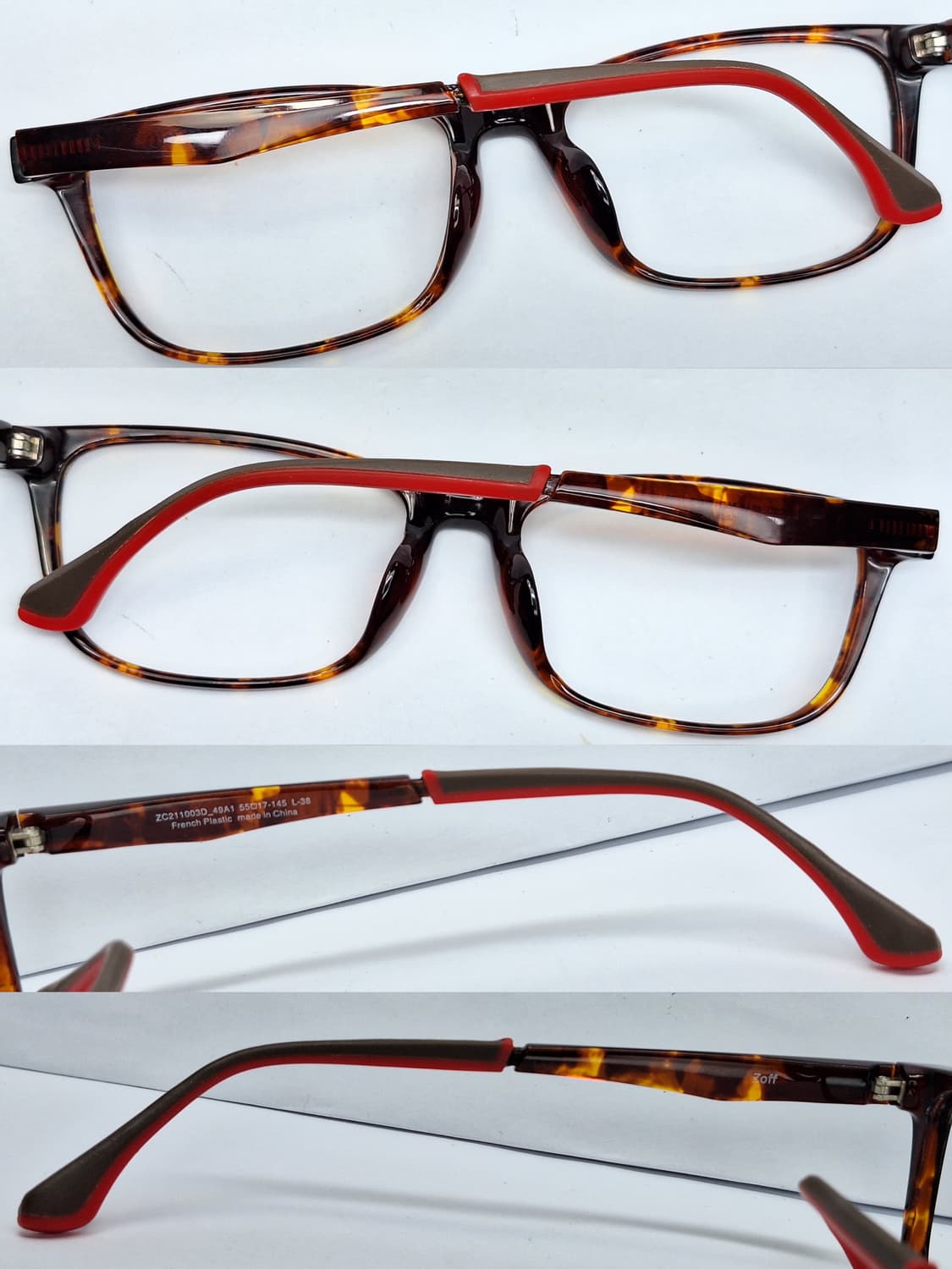 Zoff 조프 ZC211003D_49A1 레드 레오파드 안경테 55mm 상품이미지3