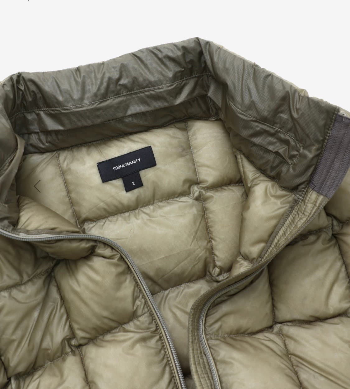 999휴머니티 모듈러 라이트 구스 푸퍼 패팅 (카키) 3사이즈 판매 상품이미지3