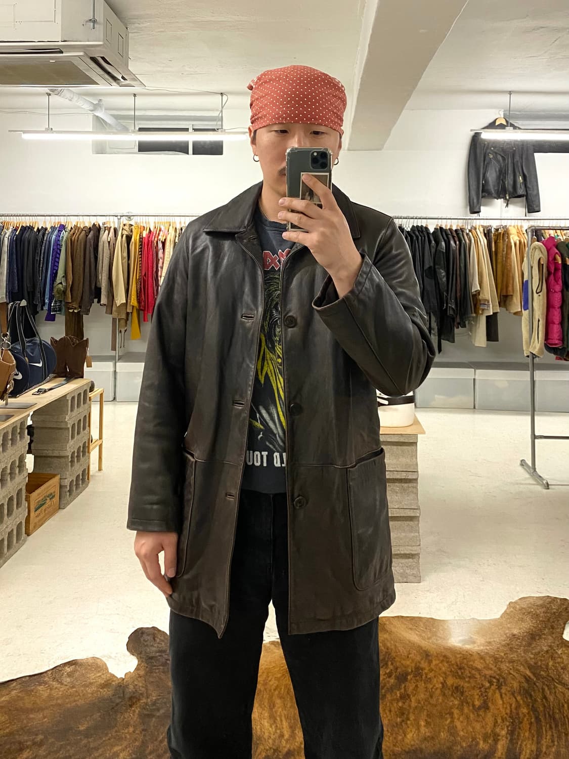 VTG leather coat 빈티지 레더 코트 상품이미지8