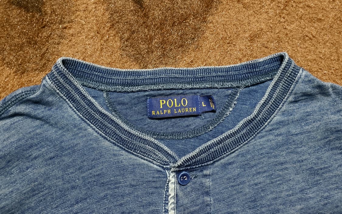 (작은스팟존재)폴로 랄프로렌 남성용 딥블루 반팔티(L) 상품이미지5