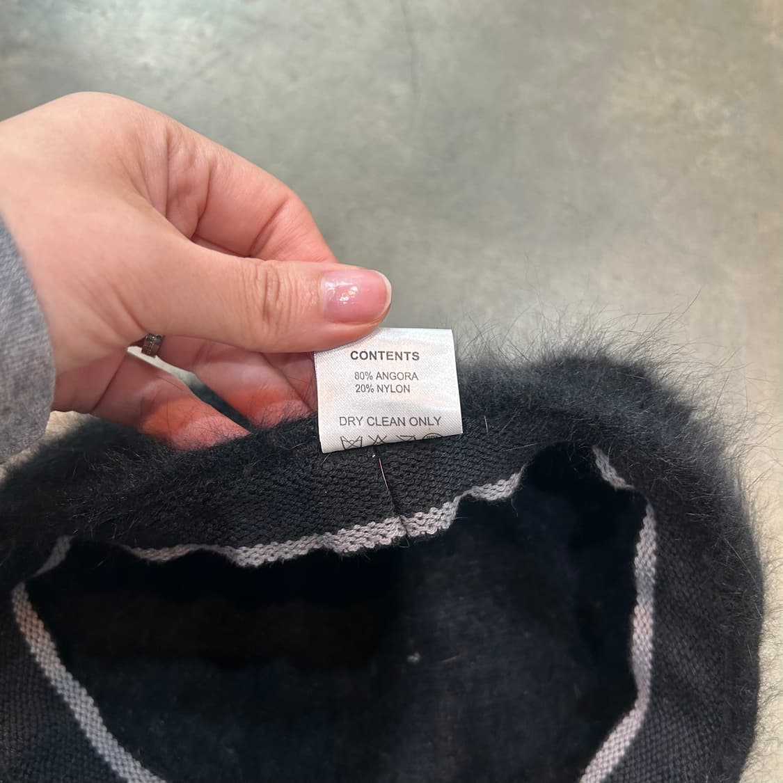 블랙 앙고라 헌팅캡 상품이미지3