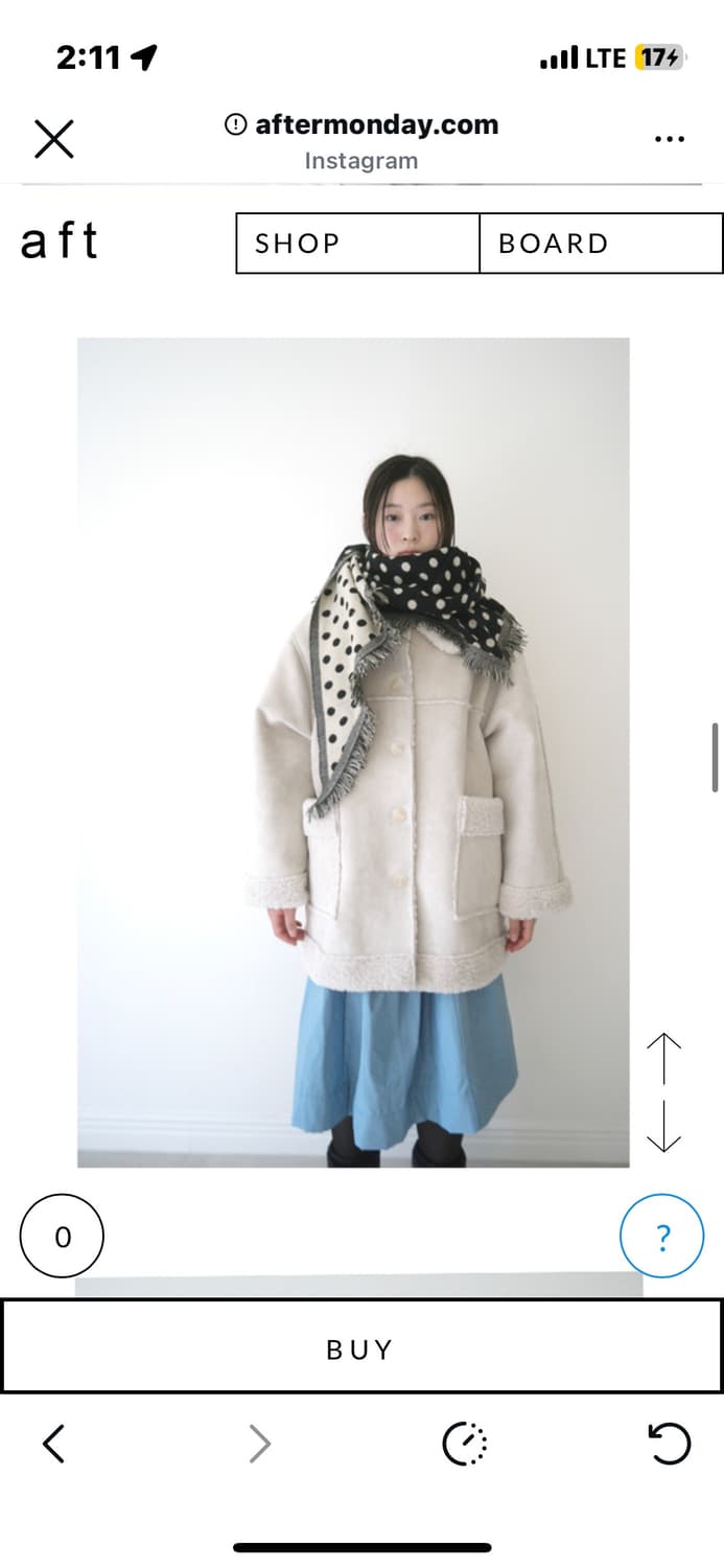 에프터먼데이 스노우 무스탕 코트 상품이미지2