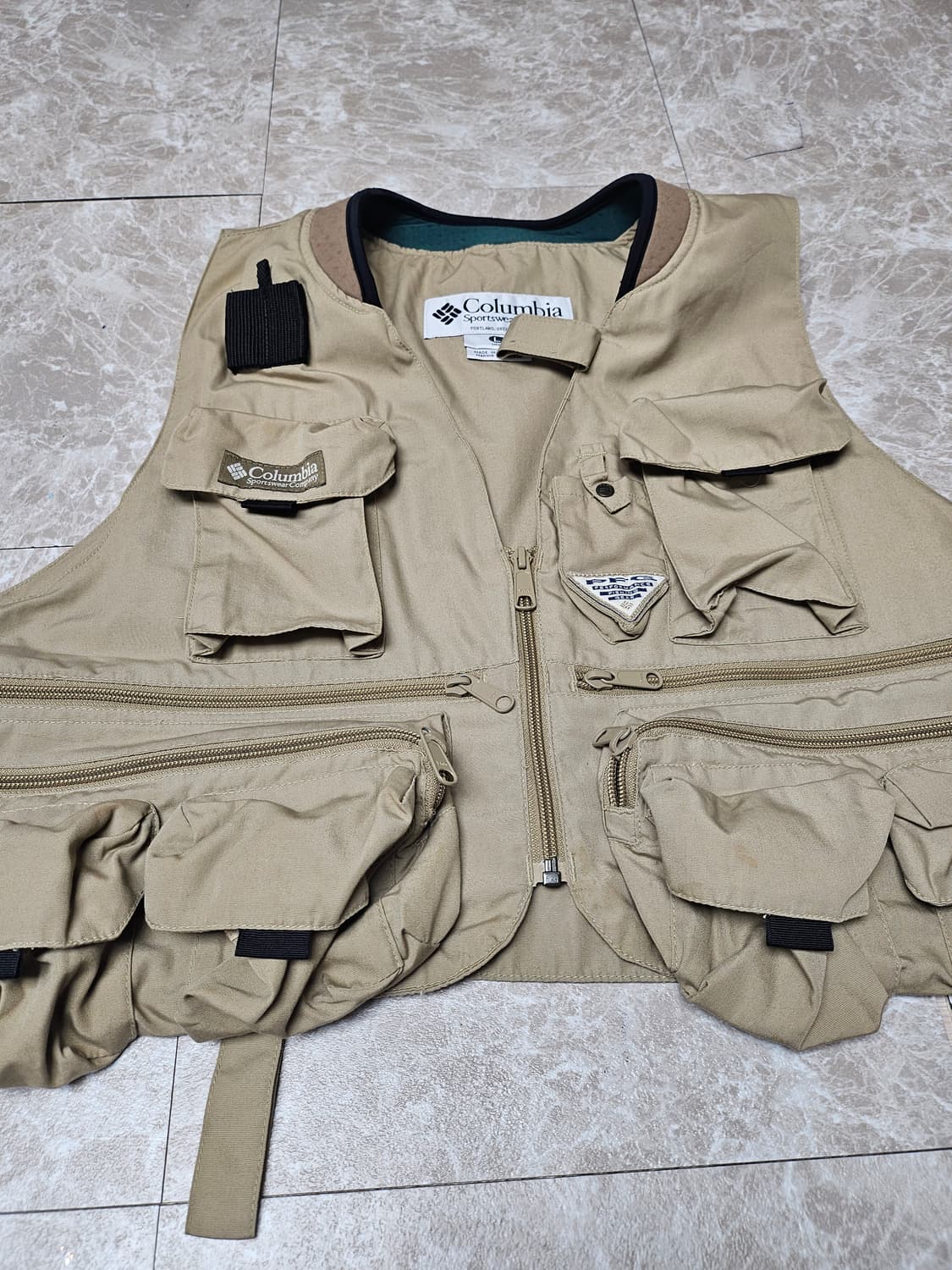컬럼비아 낚시 조끼 베이지  L 상품이미지5