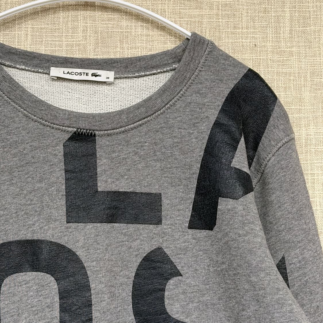 라코스테 레귤러핏 브로큰 로고 맨투맨 38 L 그레이 (w) 상품이미지2