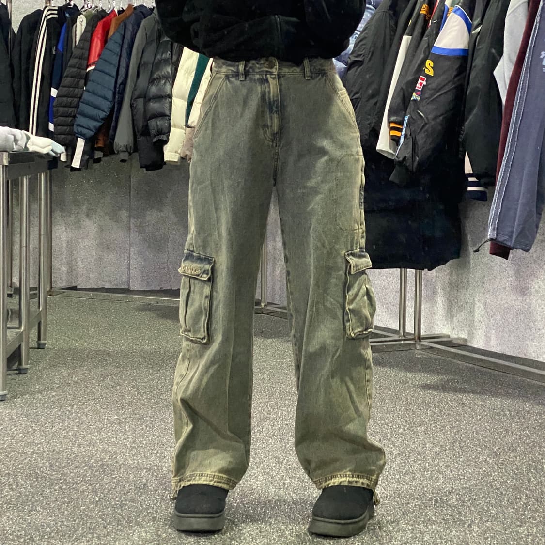 스컬프터 y2k 애시드 데님 카고팬츠 B3828 상품이미지1