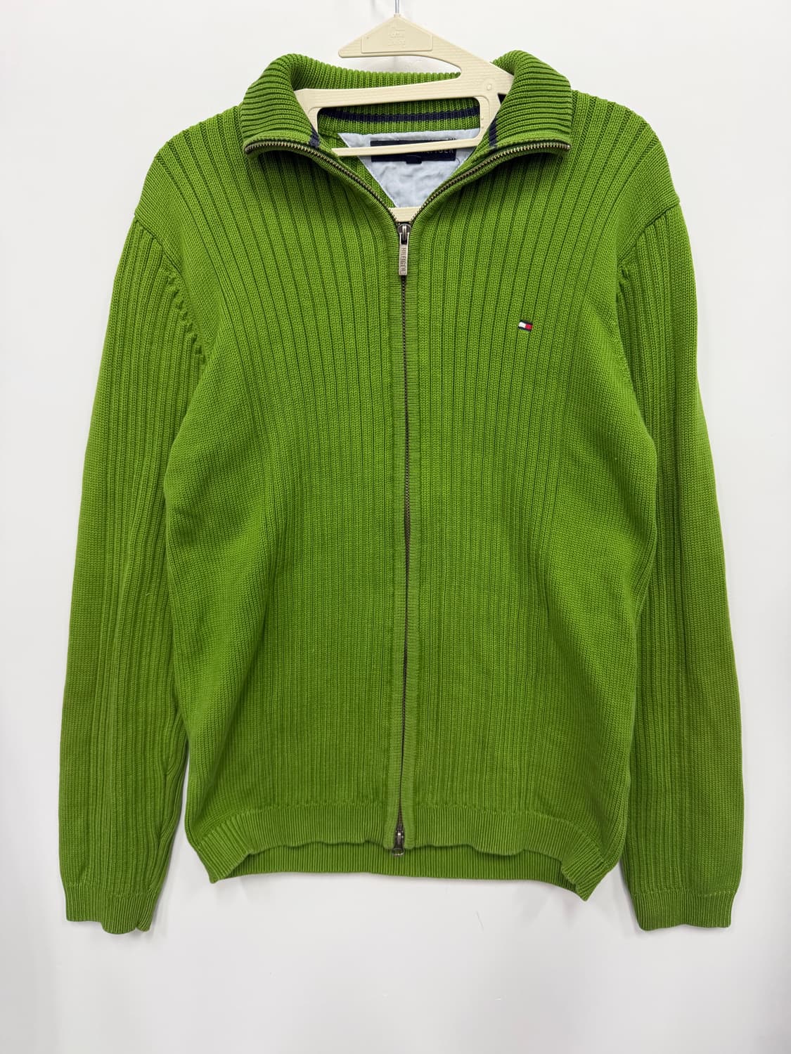타미힐피거 그린 니트집업 상품이미지1