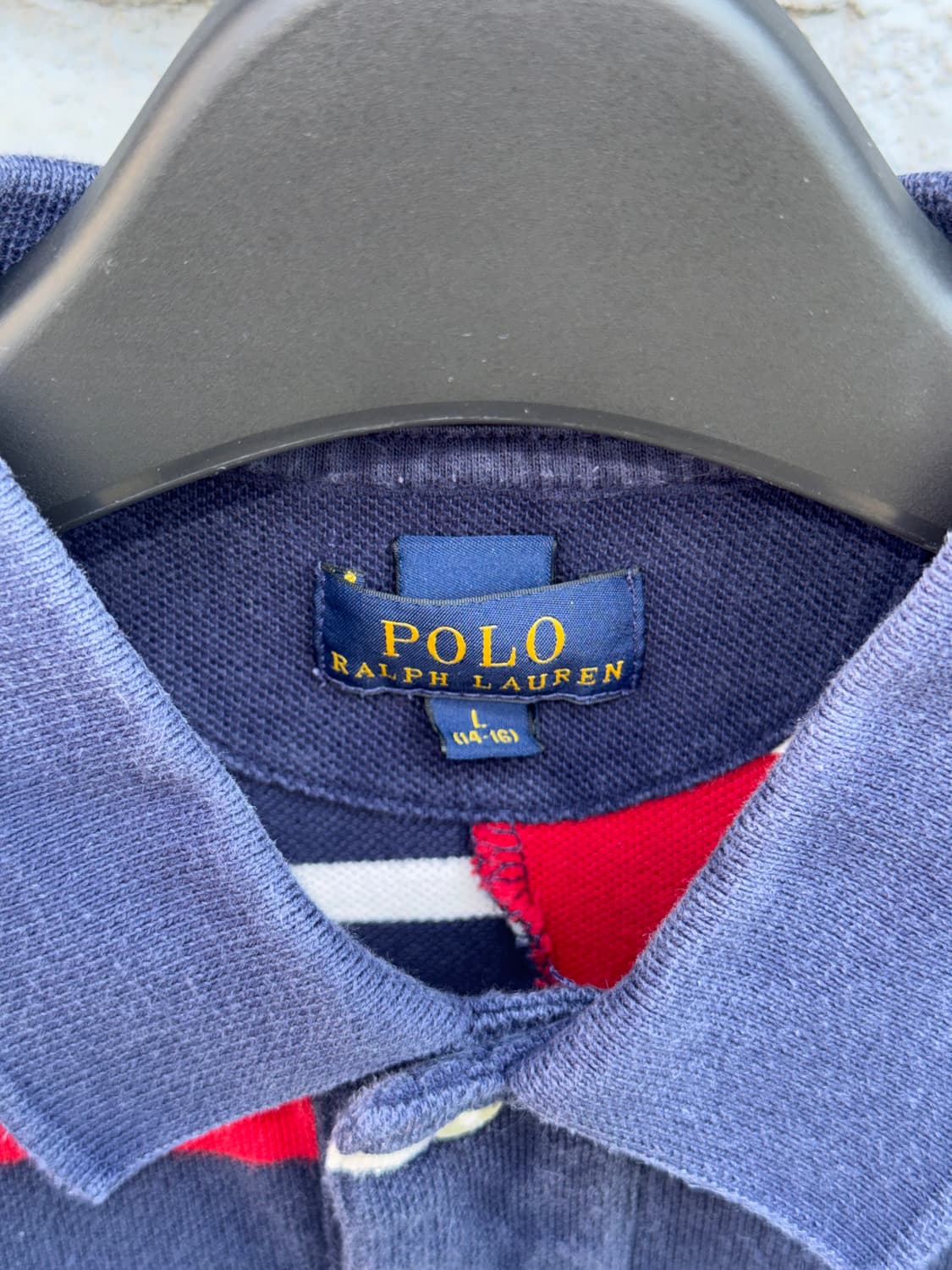 POLO 폴로 멀티컬러 스트라이프 반팔 카라티(L) 상품이미지2