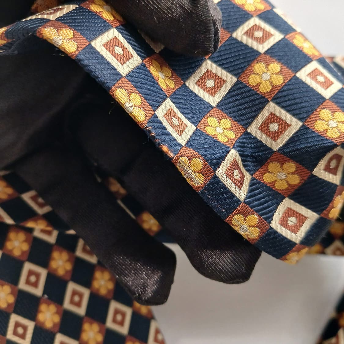 VALENTINO 발렌티노 네이비 패턴 넥타이 9cm B등급 E829 상품이미지6