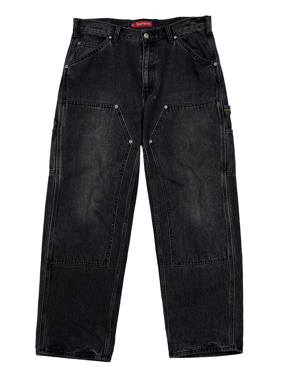 슈프림 더블 니 페인터 팬츠 워시드 블랙 상품이미지1