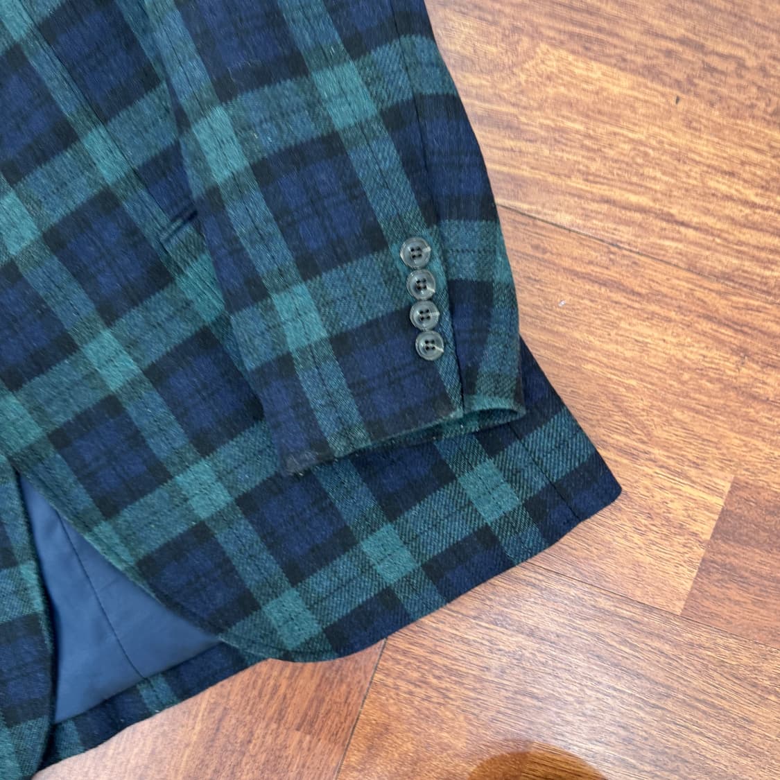 L 부기홀리데이 블랙와치 패턴 울 블레이저 자켓  상품이미지5