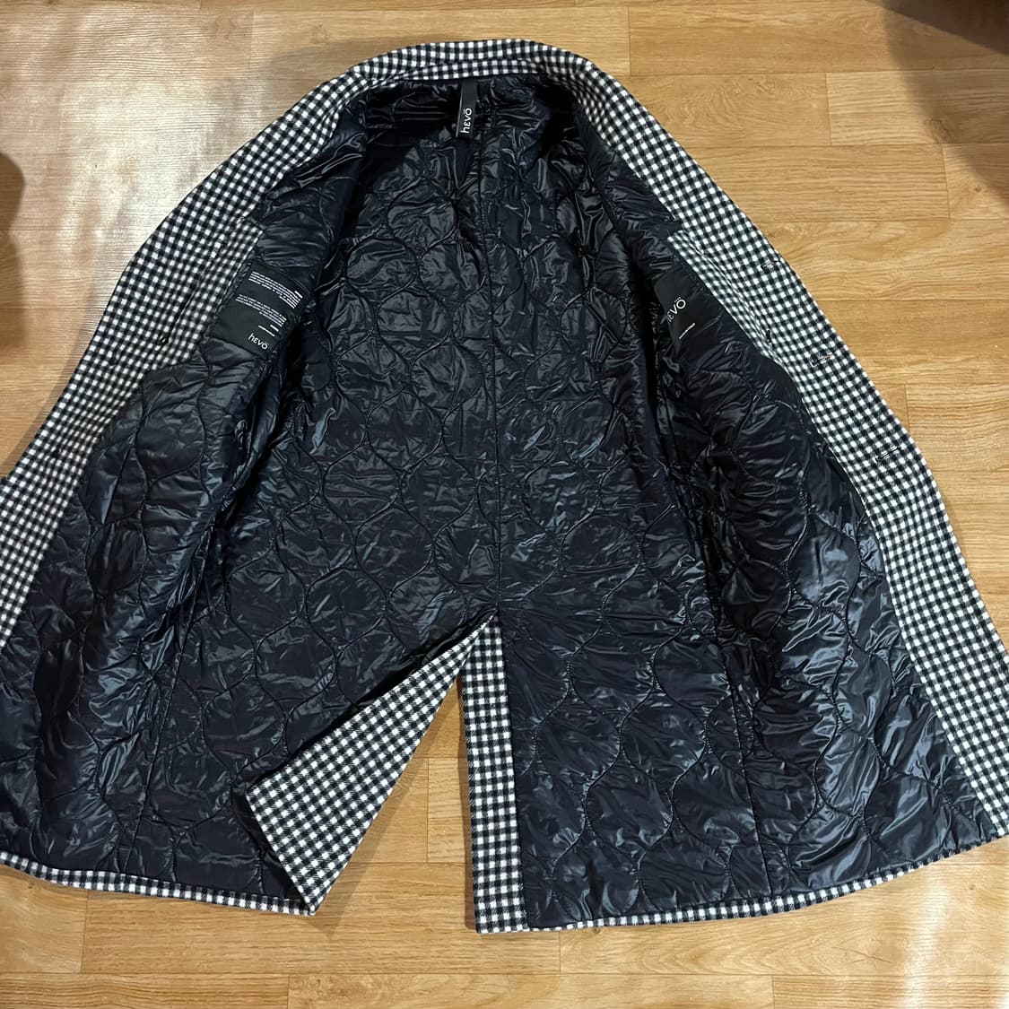 [105] 헤보 신형 깅엄 패딩코트 상품이미지7