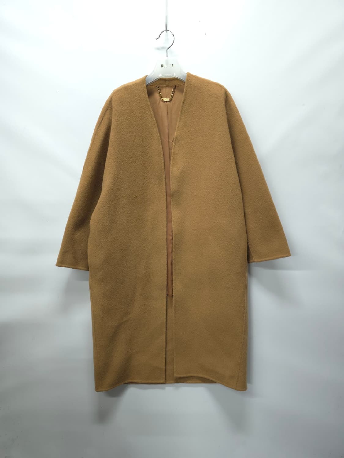 유메르 프리미엄 핸드메이드 캐시미어 울 오픈로브코트 상품이미지1