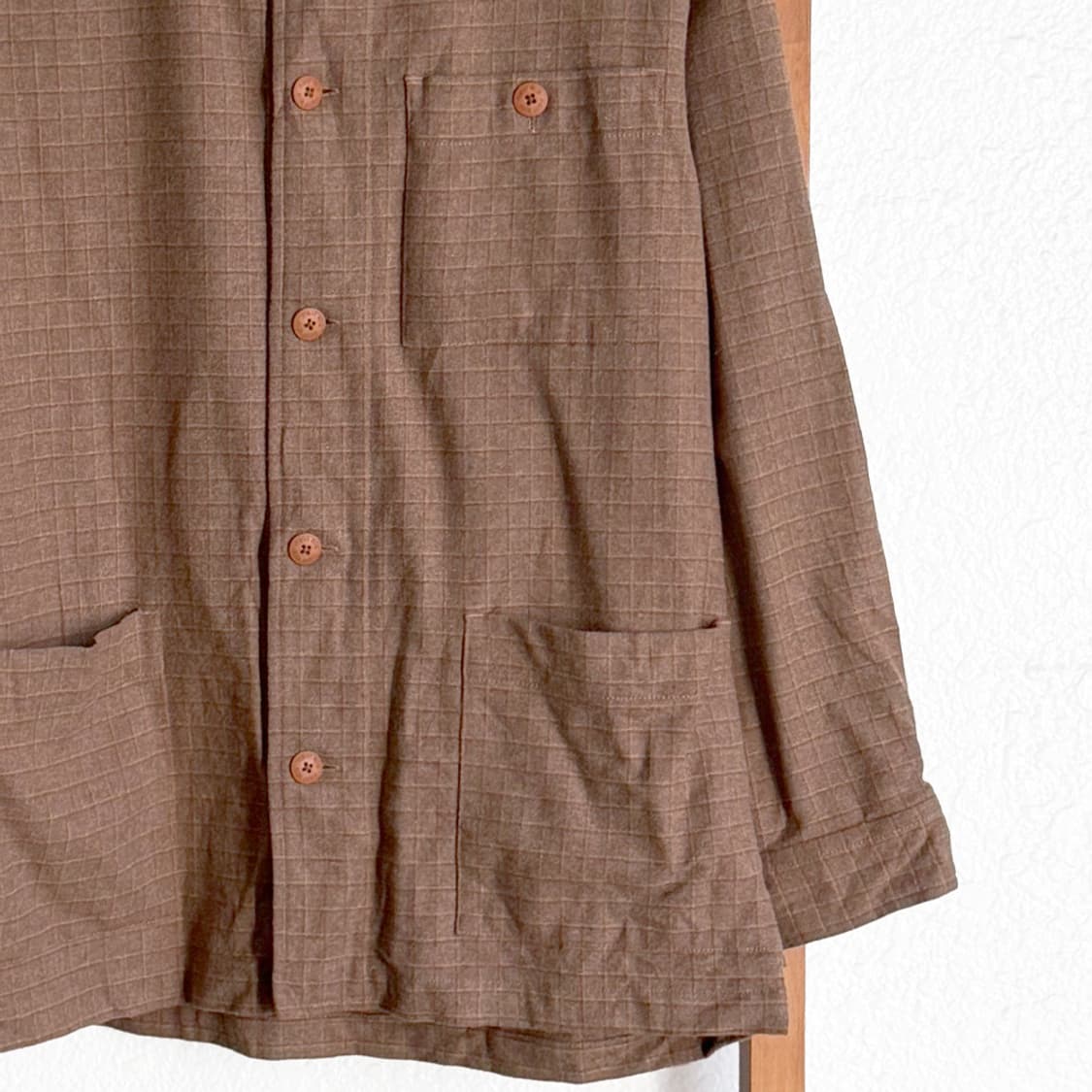 윈디버프 브라운 체크 셔츠자켓 상품이미지3