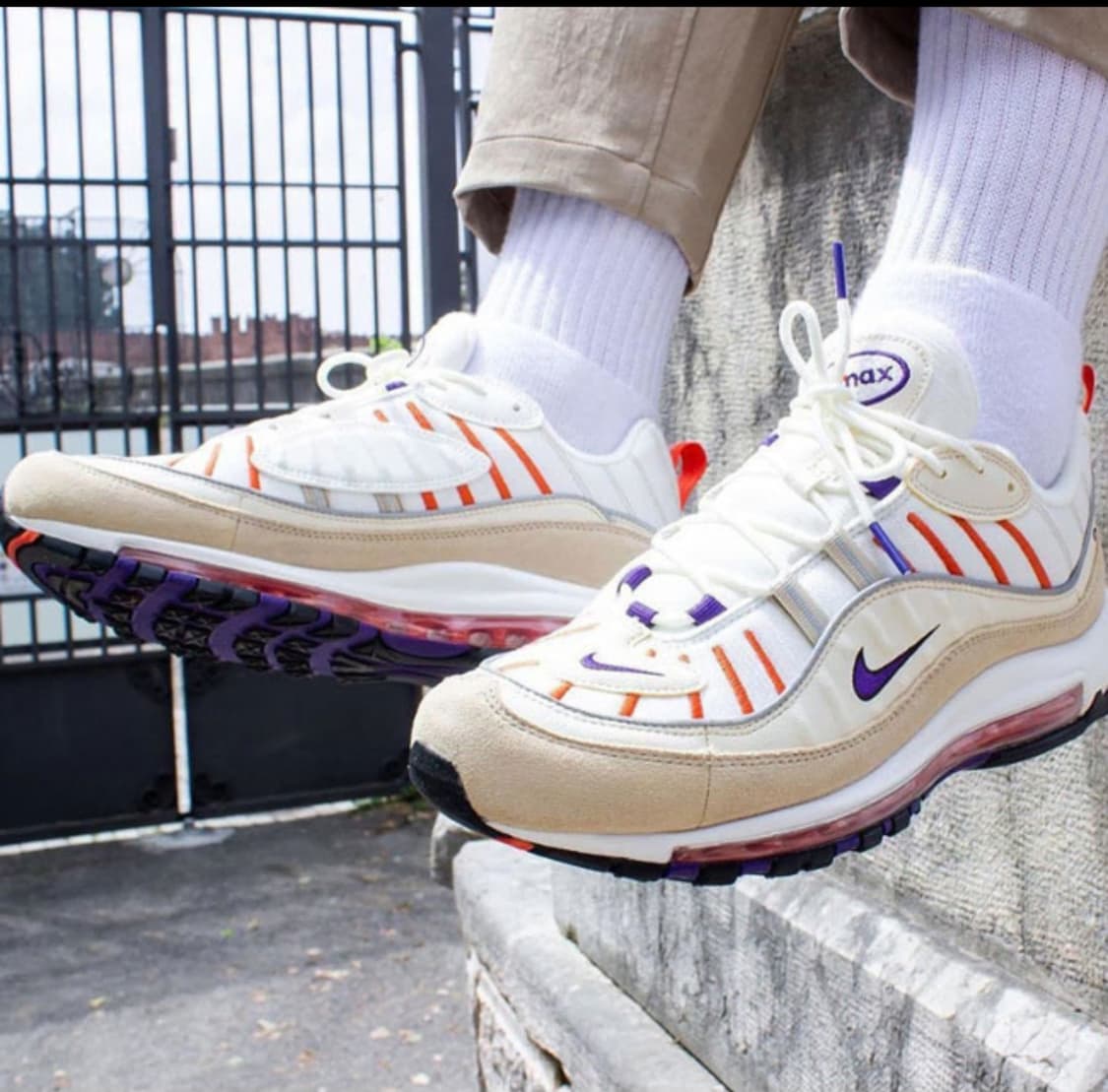Nike Air Max 98 Sail Court Purple 상품이미지9