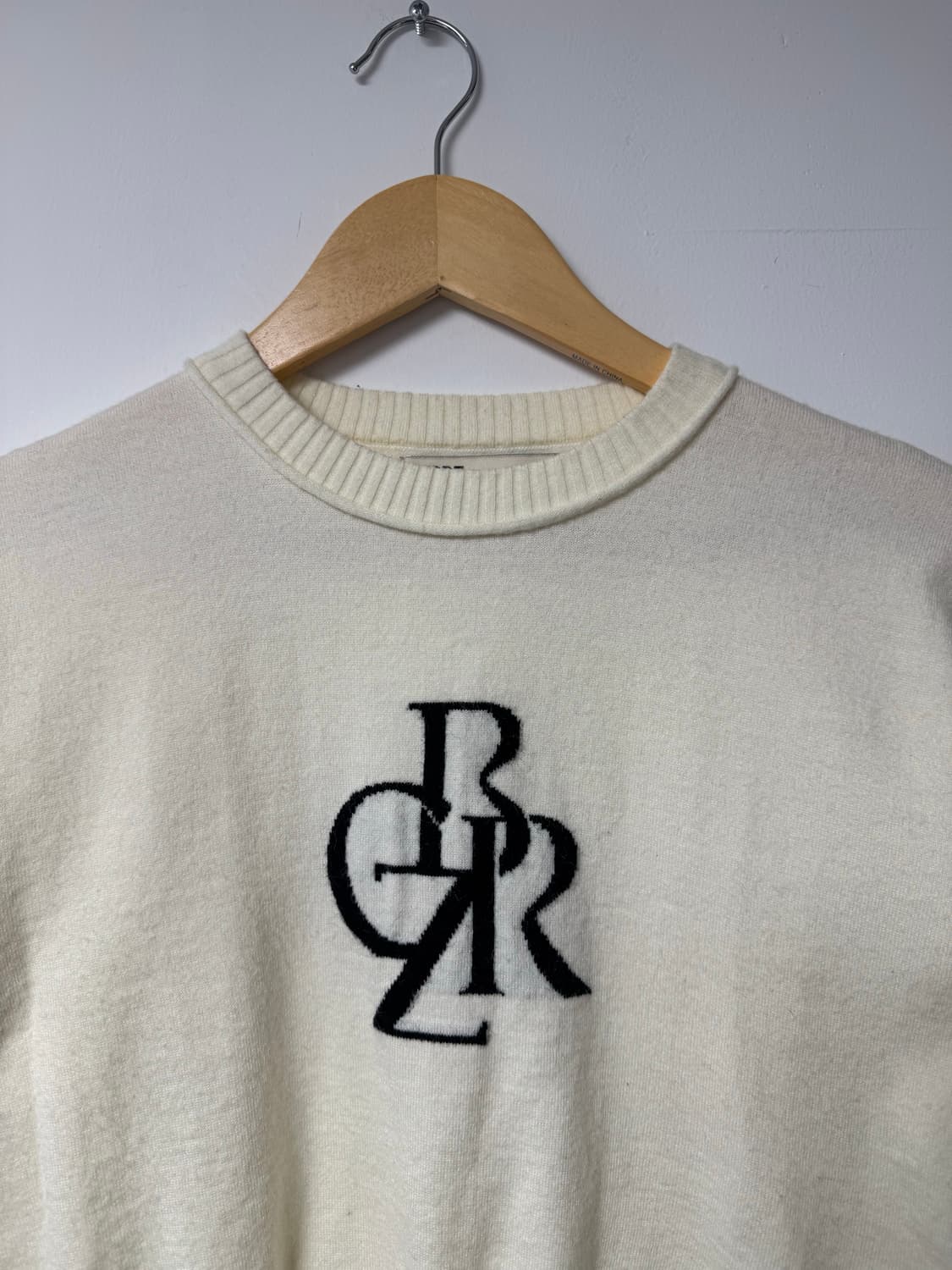 CTBRZ 시티브리즈 메리노울 크롭 아이보리 로고 니트 F 상품이미지8